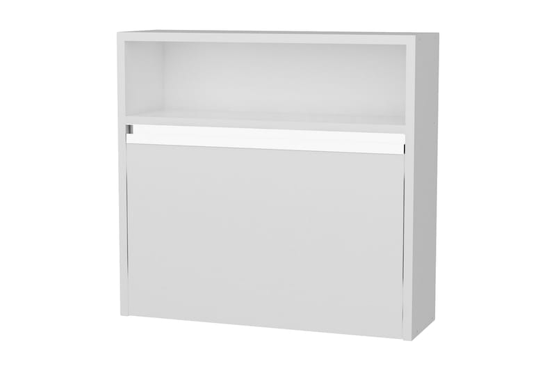 Veggskrivebord Tessie 64 cm Sammenleggbar med Oppbevaring Hy - Hvit - Skrivebord - Databord & PC bord