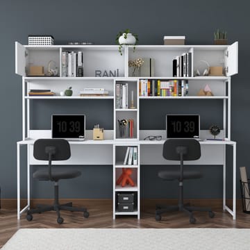 Skrivebord Wallxpert Dara (210 x 170,5 x 50 cm) Hvit - Hvit - Møbler - Bord - Kontorbord - Skrivebord