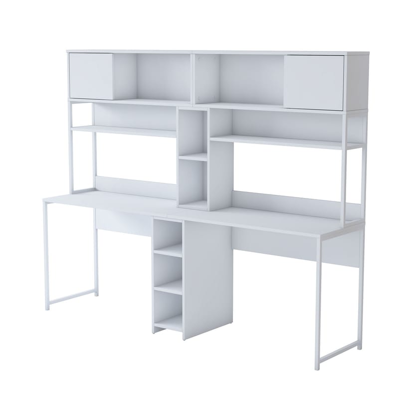 Skrivebord Wallxpert Dara (210 x 170,5 x 50 cm) Hvit - Hvit - Møbler - Bord - Kontorbord - Skrivebord