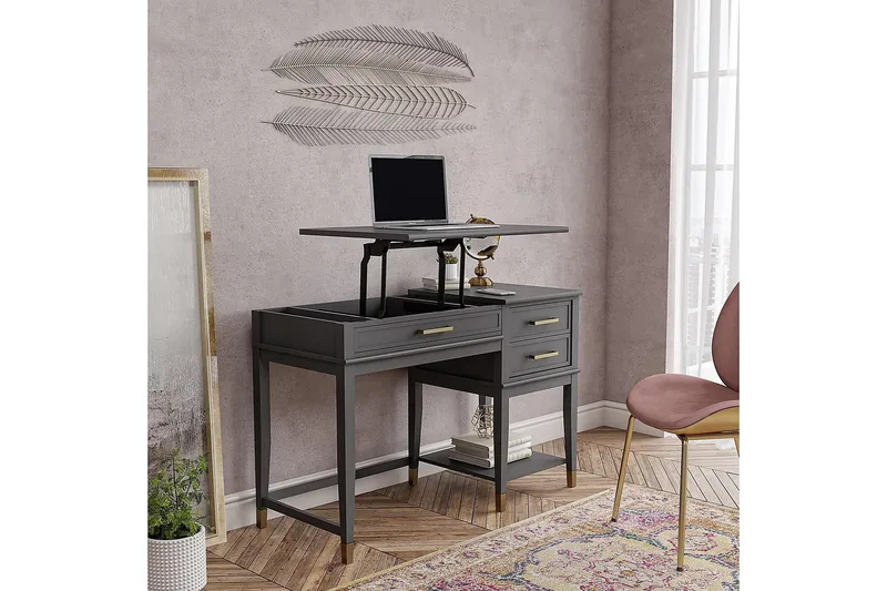 Westerleigh Hev- og Senkbart Skrivebord 116 cm med Skuffer G - CosmoLiving - Møbler - Bord - Kontorbord - Skrivebord