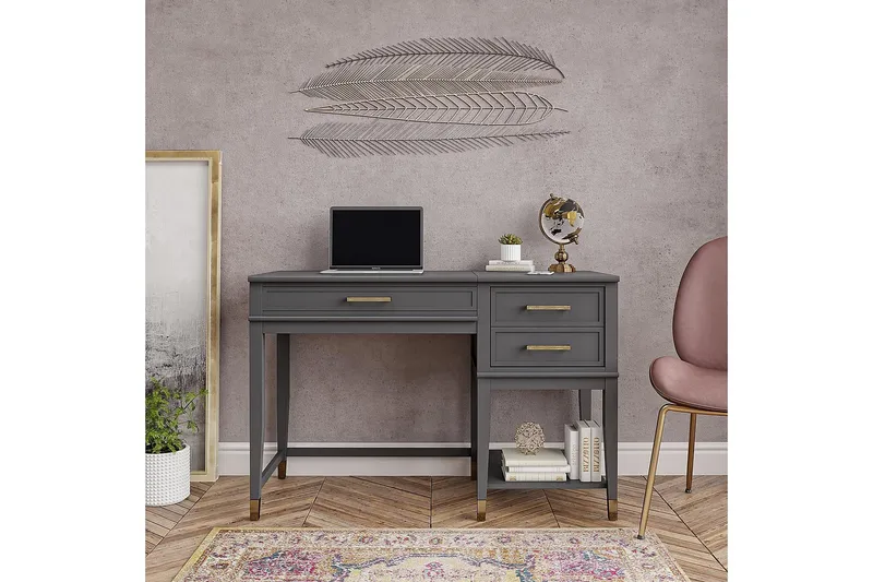 Westerleigh Hev- og Senkbart Skrivebord 116 cm med Skuffer G - CosmoLiving - Møbler - Bord - Kontorbord - Skrivebord