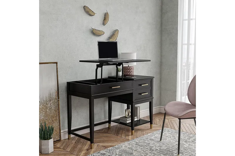 WesterleigH Skrivebord 116 cm Høy- og senkbart 3 Skuffer Sva - CosmoLiving - Møbler - Bord - Kontorbord - Skrivebord