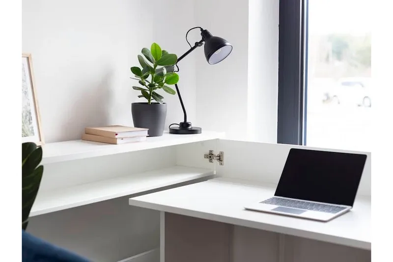 White - Møbler - Bord - Kontorbord - Skrivebord - Hjørneskrivebord
