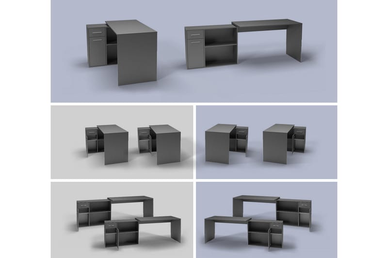Wickston Skrivbord 120 cm Anthracite - Møbler - Bord - Kontorbord - Skrivebord