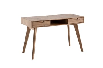Skrivebord Wohnling Eiketre stil 120 cm med 2 skuffer oppbevaringsplass moderne - Møbler - Bord - Kontorbord - Skrivebord