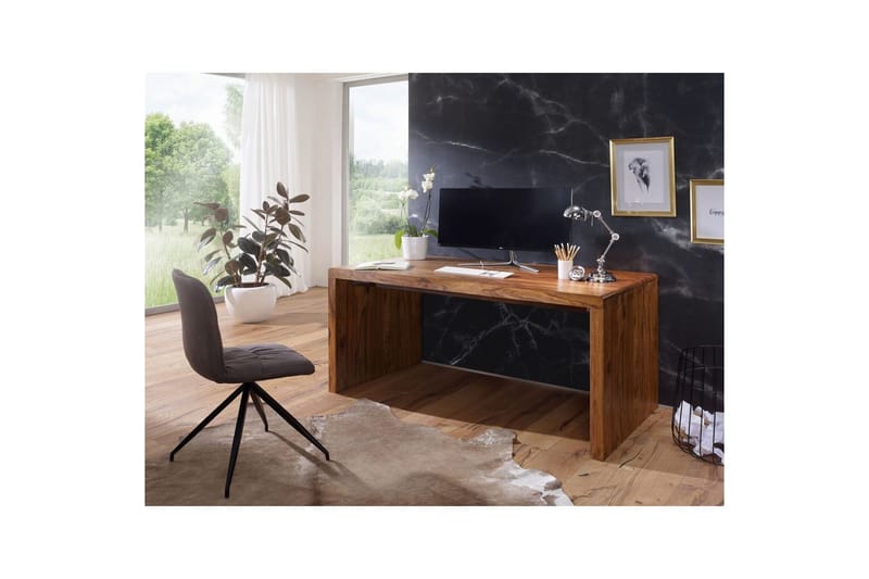 Skrivebord Wohnling Massive treb bein, landlig stil 200x100 cm, rosentre - 200x100 cm, rosentre - Møbler - Bord - Kontorbord - Skrivebord