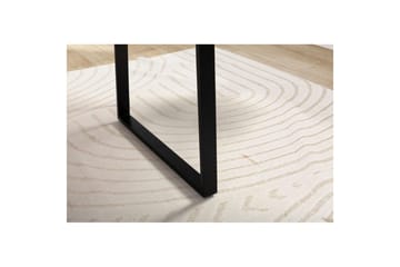 Skrivebord Wohnling Massivt treverk trekanter metallbein landlig stil Svart, Rett, 200x100 cm - Svart, Rett, 200x100 cm - Møbler - Bord - Kontorbord - Skrivebord