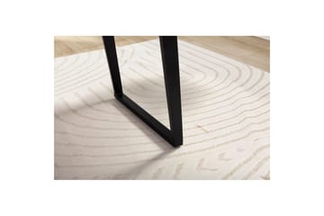 Skrivebord Wohnling Massivt treverk trekanter metallbein landlig stil Svart, vinklet, 140x60 cm - Svart, vinklet, 140x60 cm - Møbler - Bord - Kontorbord - Skrivebord