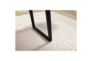 Skrivebord Wohnling Massivt treverk trekanter metallbein landlig stil Svart, vinklet, 200x100 cm - Svart, vinklet, 200x100 cm - Møbler - Bord - Kontorbord - Skrivebord