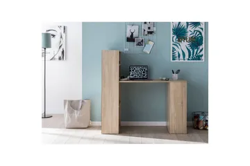 Skrivebord Wohnling med hylle 120x120x53 cm tre moderne stil Sonoma - Sonoma - Møbler - Bord - Kontorbord - Skrivebord