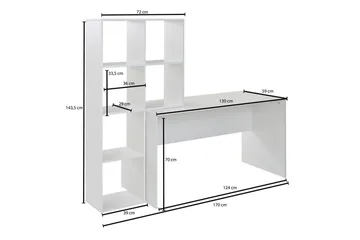 Skrivebord Wohnling med oppbevaringshylle 170 cm moderne - Møbler - Bord - Kontorbord - Skrivebord