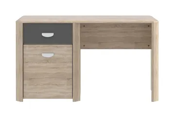 Yazmene Skrivebord 130 cm med Oppbevaringsskuff + Skap - Brun - Møbler - Bord - Kontorbord - Skrivebord