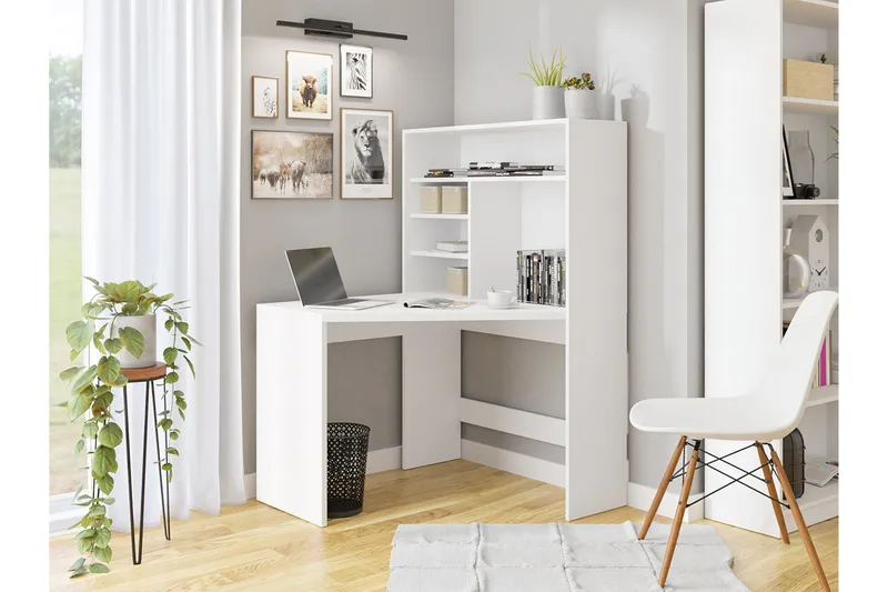 Zayden Skrivebord 101 cm - Hvit - Møbler - Bord - Kontorbord - Skrivebord