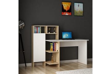 Zeko Skrivebord 120 cm med Oppbevaringshylle - Eikfarge - Møbler - Bord - Kontorbord - Skrivebord