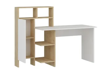 Zeko Skrivebord 120 cm med Oppbevaringshylle - Eikfarge - Møbler - Bord - Kontorbord - Skrivebord