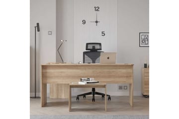 Soonam Skrivebord 160x144 cm - Lyse brun - Møbler - Bord - Kontorbord - Skrivebord