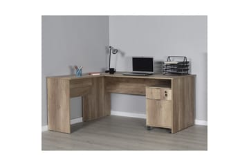 Soonam Skrivebord 160x144 cm - Lyse brun - Møbler - Bord - Kontorbord - Skrivebord