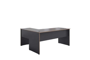 Soonam Skrivebord 160x144 cm - Rødfarget tre/Antrasitt - Møbler - Bord - Kontorbord - Skrivebord