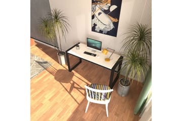 Sorix Skrivebord 55x122 cm - Hvit/Sort - Møbler - Bord - Kontorbord - Skrivebord