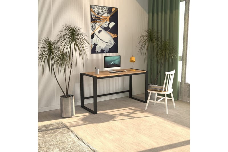 Sorix Skrivebord 55x122 cm - Natur/Sort - Møbler - Bord - Kontorbord - Skrivebord