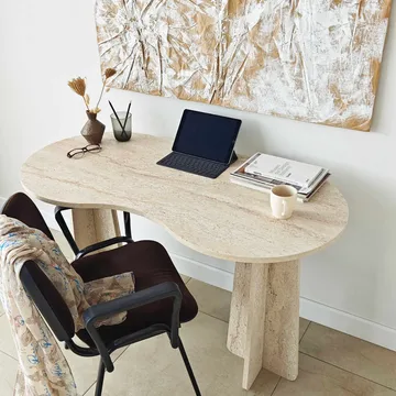 Soryn skrivebord 120 cm - Travertin - Møbler - Bord - Kontorbord - Skrivebord