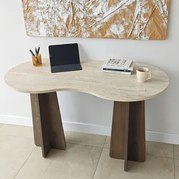 Soryn Skrivebord 120x75x60 cm - Travertine Walnut - Møbler - Bord - Kontorbord - Skrivebord