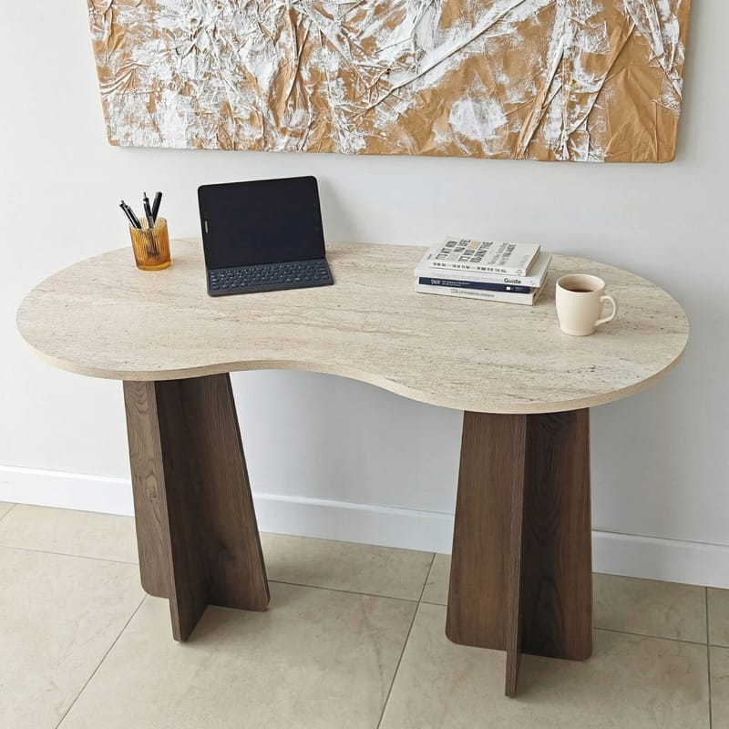 Soryn Skrivebord 120x75x60 cm - Travertine Walnut - Møbler - Bord - Kontorbord - Skrivebord
