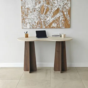 Soryn Skrivebord 120x75x60 cm - Travertine Walnut - Møbler - Bord - Kontorbord - Skrivebord