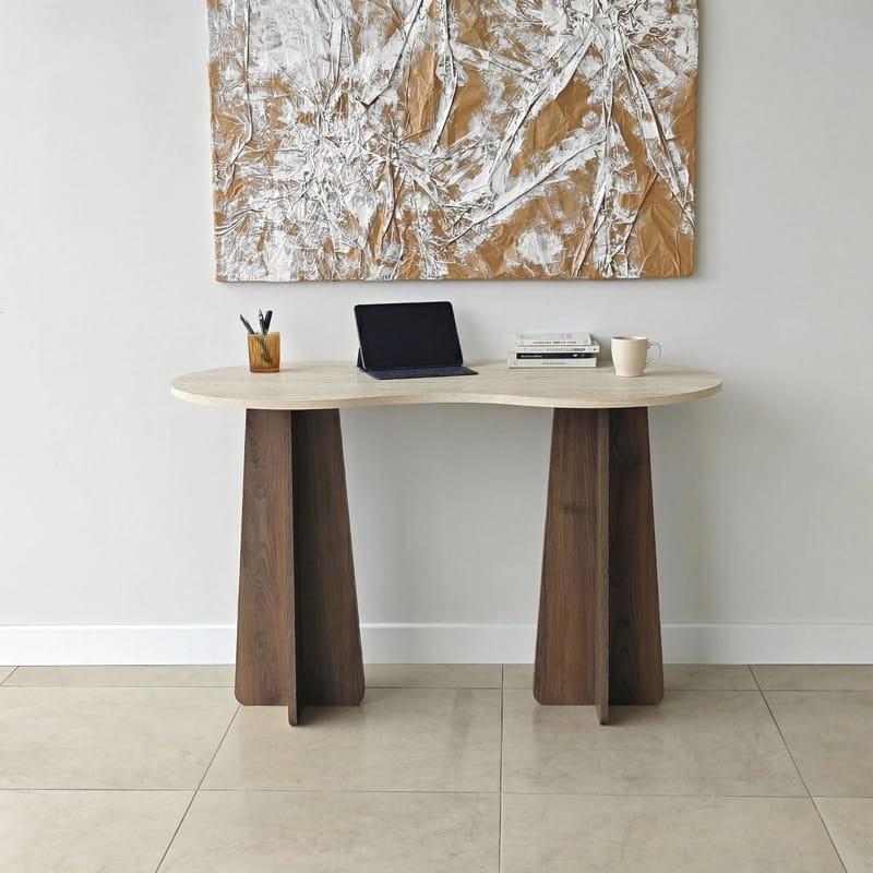 Soryn Skrivebord 120x75x60 cm - Travertine Walnut - Møbler - Bord - Kontorbord - Skrivebord
