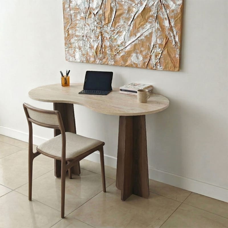 Soryn Skrivebord 120x75x60 cm - Travertine Walnut - Møbler - Bord - Kontorbord - Skrivebord