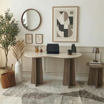 Soryn Skrivebord 120x75x60 cm - Travertine Walnut - Møbler - Bord - Kontorbord - Skrivebord