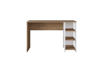 Studie skrivebord Caeton Valnøtt / Hvit - Rødfarget tre/Hvit - Møbler - Bord - Kontorbord - Skrivebord