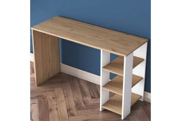 Studie skrivebord Caeton Valnøtt / Hvit - Rødfarget tre/Hvit - Møbler - Bord - Kontorbord - Skrivebord