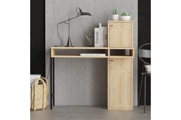 Studie skrivebord Dora Eik / Svart - Svart/Mellomfarget tre - Møbler - Bord - Kontorbord - Skrivebord