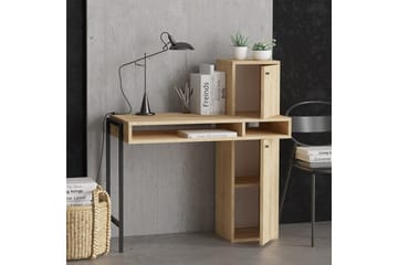 Studie skrivebord Dora Eik / Svart - Svart/Mellomfarget tre - Møbler - Bord - Kontorbord - Skrivebord