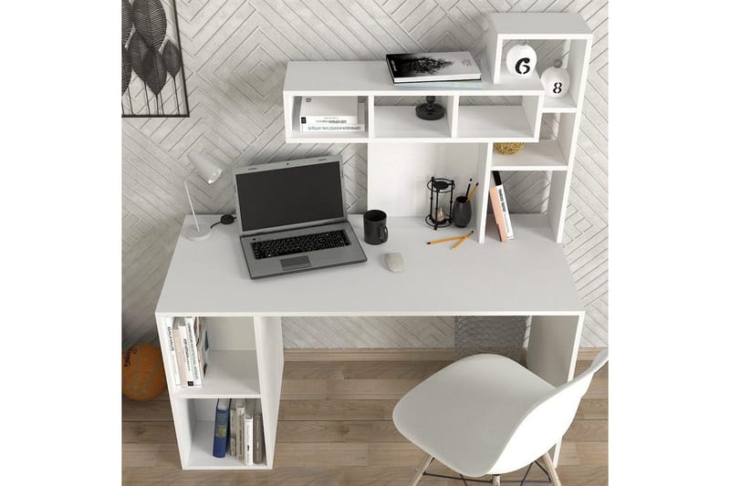 Studie skrivebord Korallhvit - Gull/Hvit - Møbler - Bord - Kontorbord - Skrivebord