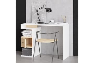 Studie skrivebord Kryna Hvit / Eik - Rødfarget tre/Hvit - Møbler - Bord - Kontorbord - Skrivebord