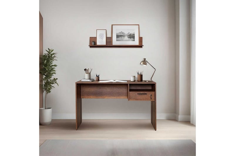 Studie skrivebord Matulca Valnøtt - Valnøtt - Møbler - Bord - Kontorbord - Skrivebord