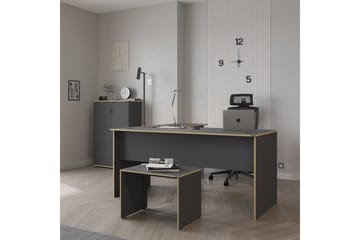 Studie skrivebord Quelanwich Antrasitt / Eik - Antrasitt / Eik - Møbler - Bord - Kontorbord - Skrivebord