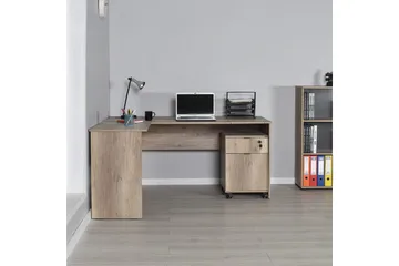 Studie skrivebord Quelanwich Lys valnøtt - Lys valnøtt - Møbler - Bord - Kontorbord - Skrivebord