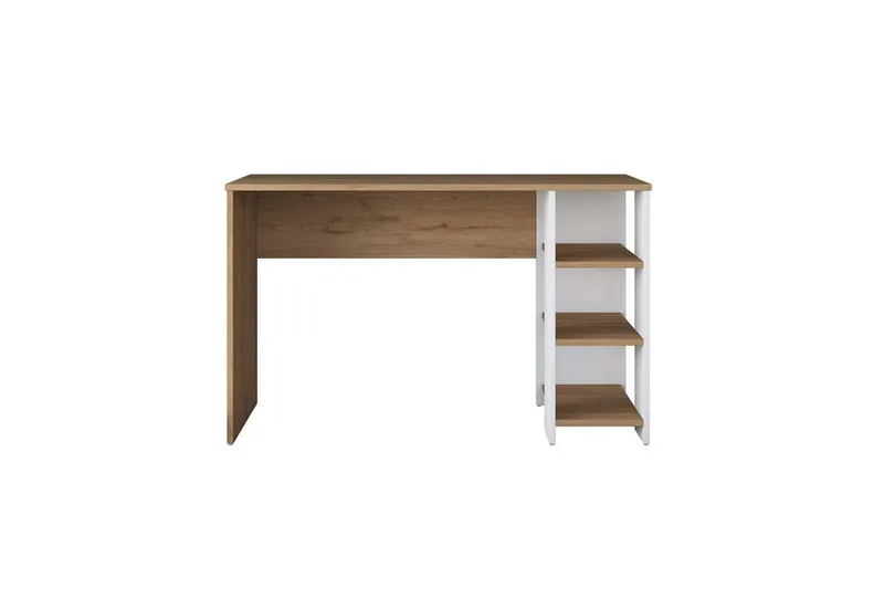 Studie skrivebord Traven Valnøtt / Hvit - Hvit - Møbler - Bord - Kontorbord - Skrivebord