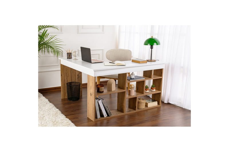 Studiebord Regar Hvit Atlantisk Furu - Hvit Atlantisk Furu - Møbler - Bord - Kontorbord - Skrivebord