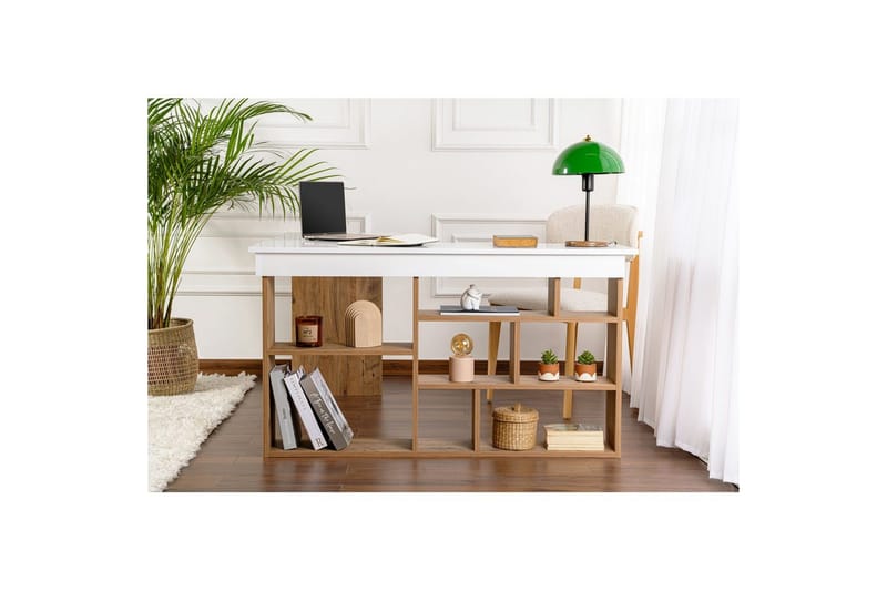 Studiebord Regar Hvit Atlantisk Furu - Hvit Atlantisk Furu - Møbler - Bord - Kontorbord - Skrivebord