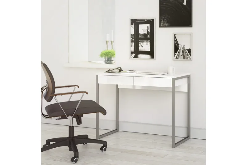 Taketo Skrivebord 40x101,6 cm - Hvit - Møbler - Bord - Kontorbord - Skrivebord