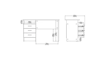 Taketo Skrivebord 48,1x120,1 cm - Natur - Møbler - Bord - Kontorbord - Skrivebord