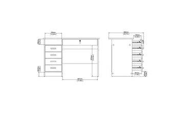 Taketo Skrivebord 48,5x109,3 cm - Natur - Møbler - Bord - Kontorbord - Skrivebord