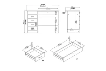 Taketo Skrivebord 48,5x109,3 cm - Natur - Møbler - Bord - Kontorbord - Skrivebord