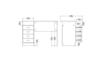 Taketo Skrivebord 48,5x110 cm - Natur - Møbler - Bord - Kontorbord - Skrivebord