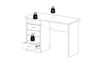 Taketo Skrivebord 48,5x110 cm - Natur - Møbler - Bord - Kontorbord - Skrivebord