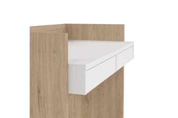 Taketo Skrivebord 56x102 cm - Hvit/Natur - Møbler - Bord - Kontorbord - Skrivebord